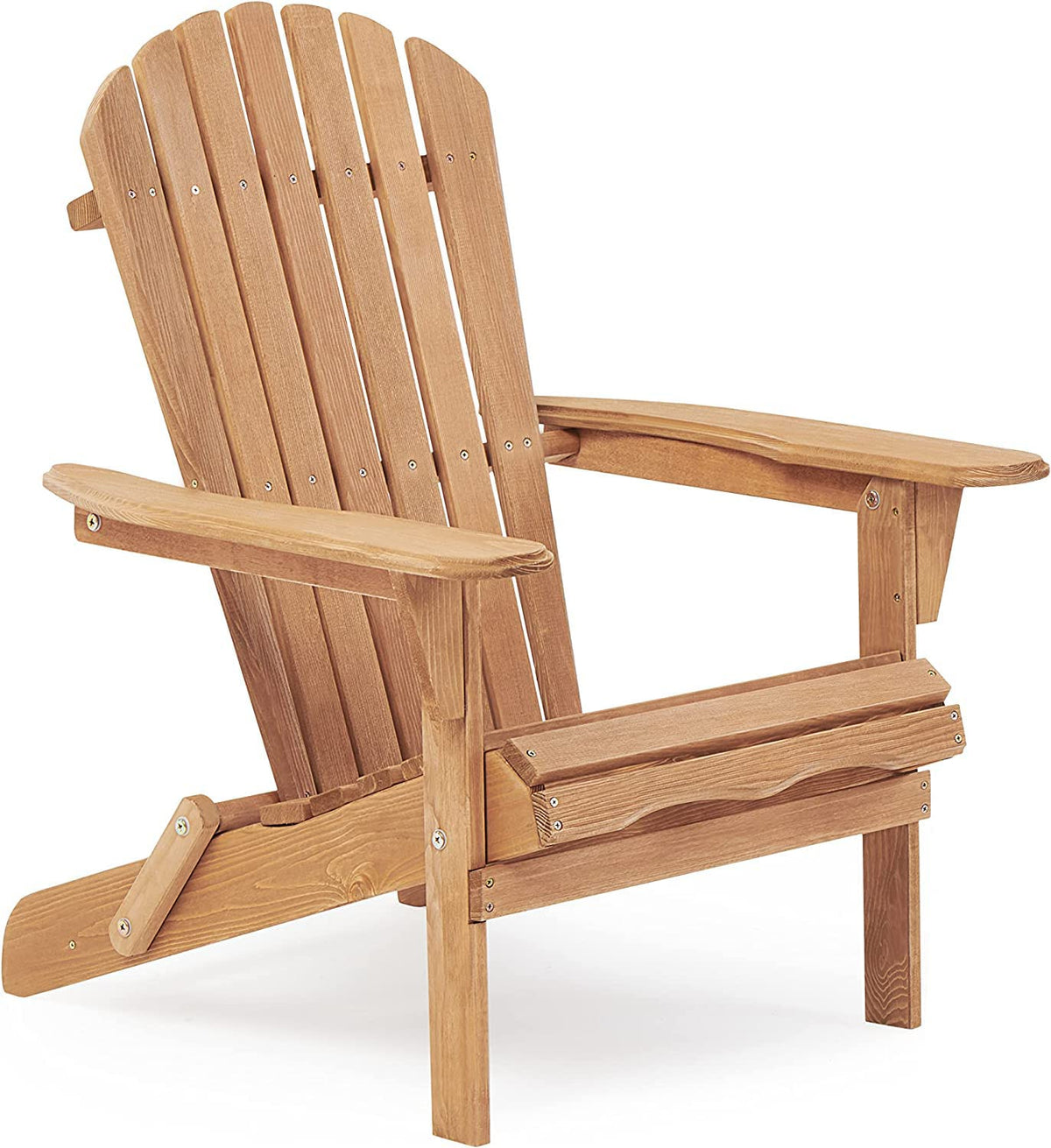 Folding Adirondack Chair Set of 2 Solid Cedar Wood B2078