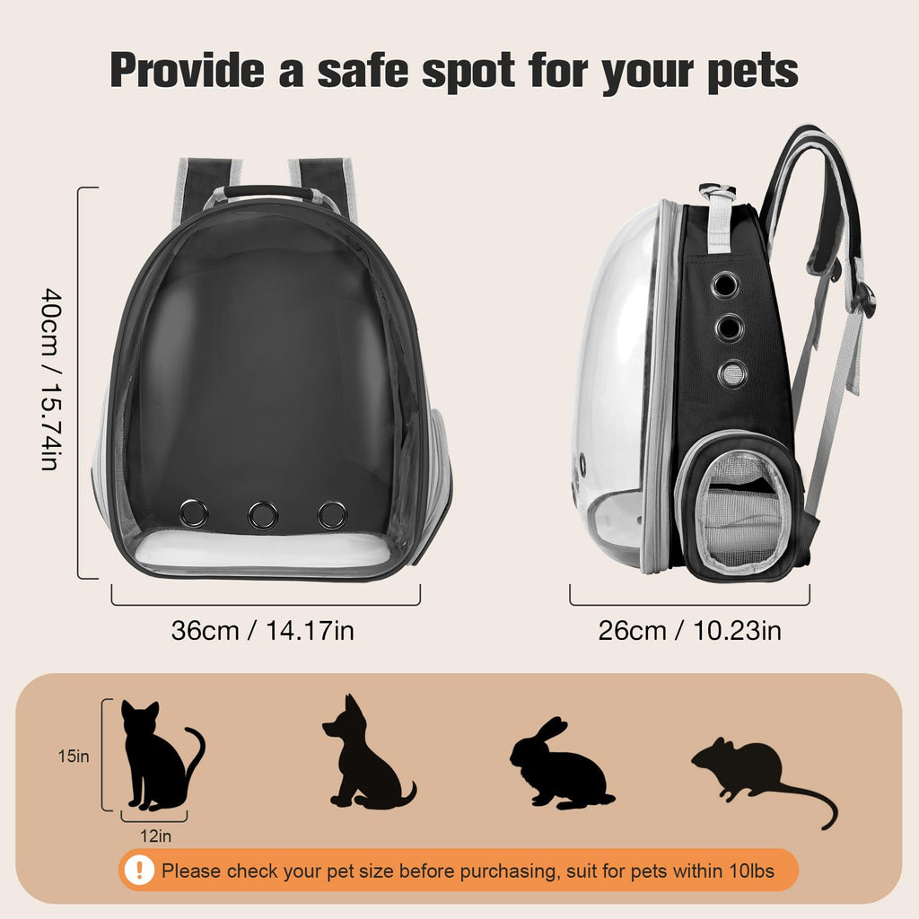 Black Cat Pet Carrier Backpack L689