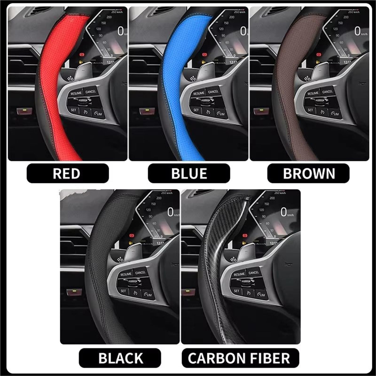 Car Steering Wheel Cover O Blue O427127