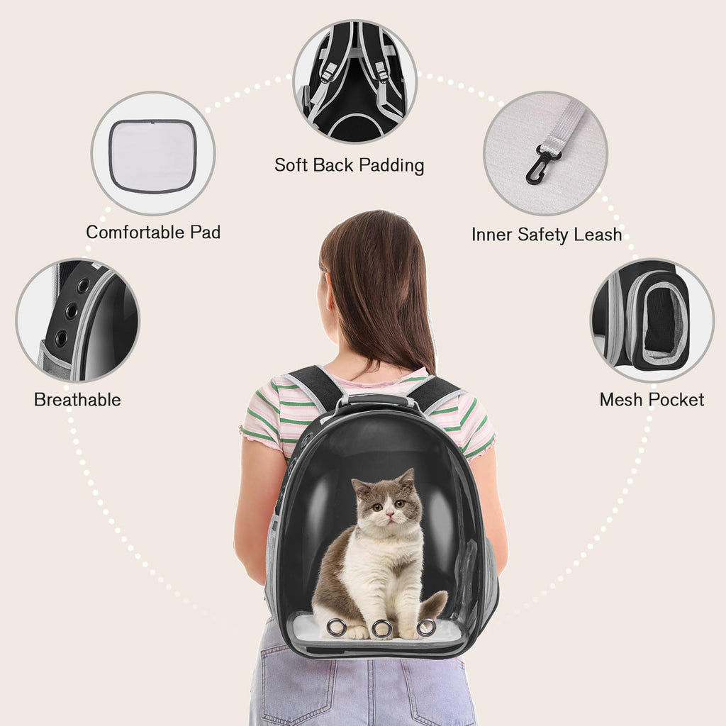 Black Cat Pet Carrier Backpack L689
