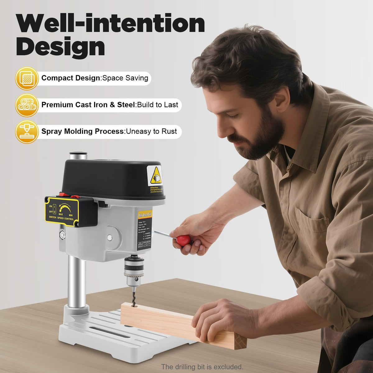 Mini Portable Corded Benchtop Drill Press H4380