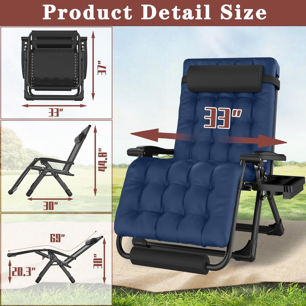 Oversized Zero Gravity Chair with Carry Bag J67755