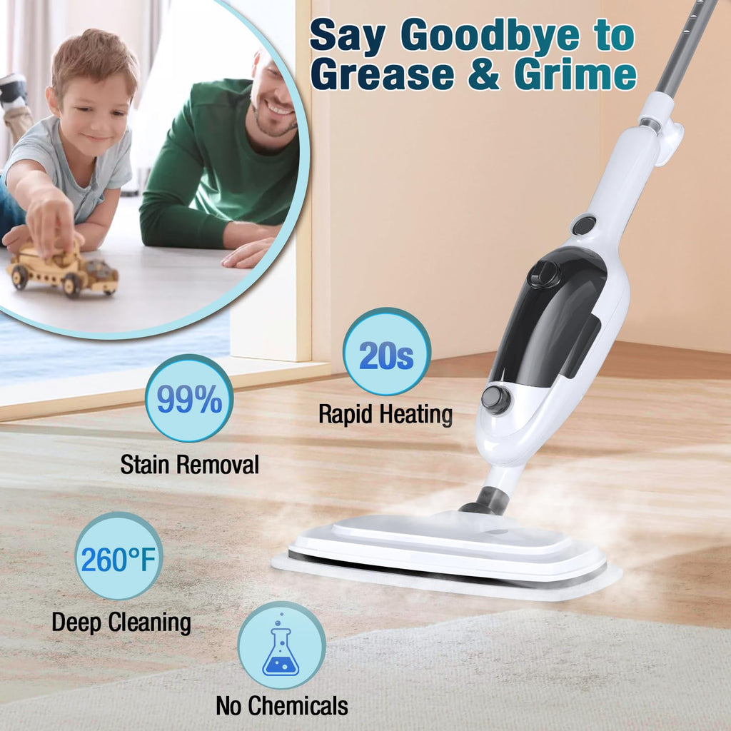 11-in-1 Steam Mop with 15.2 OZ Tank M18578