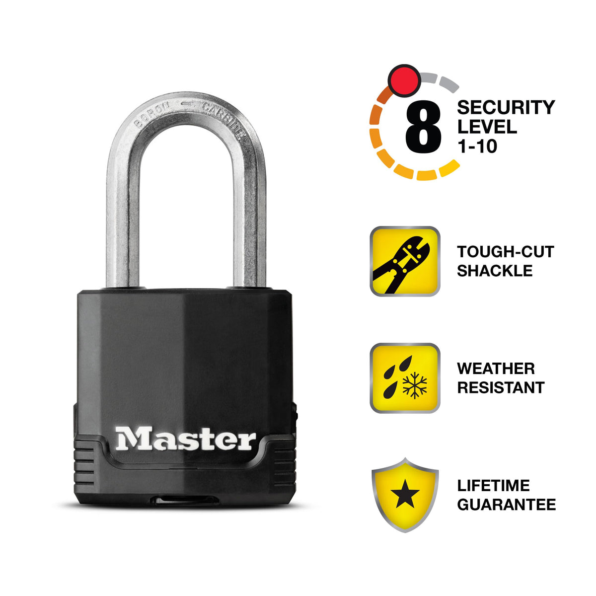 Heavy-Duty Keyed Outdoor Padlock 4-Pack X701099