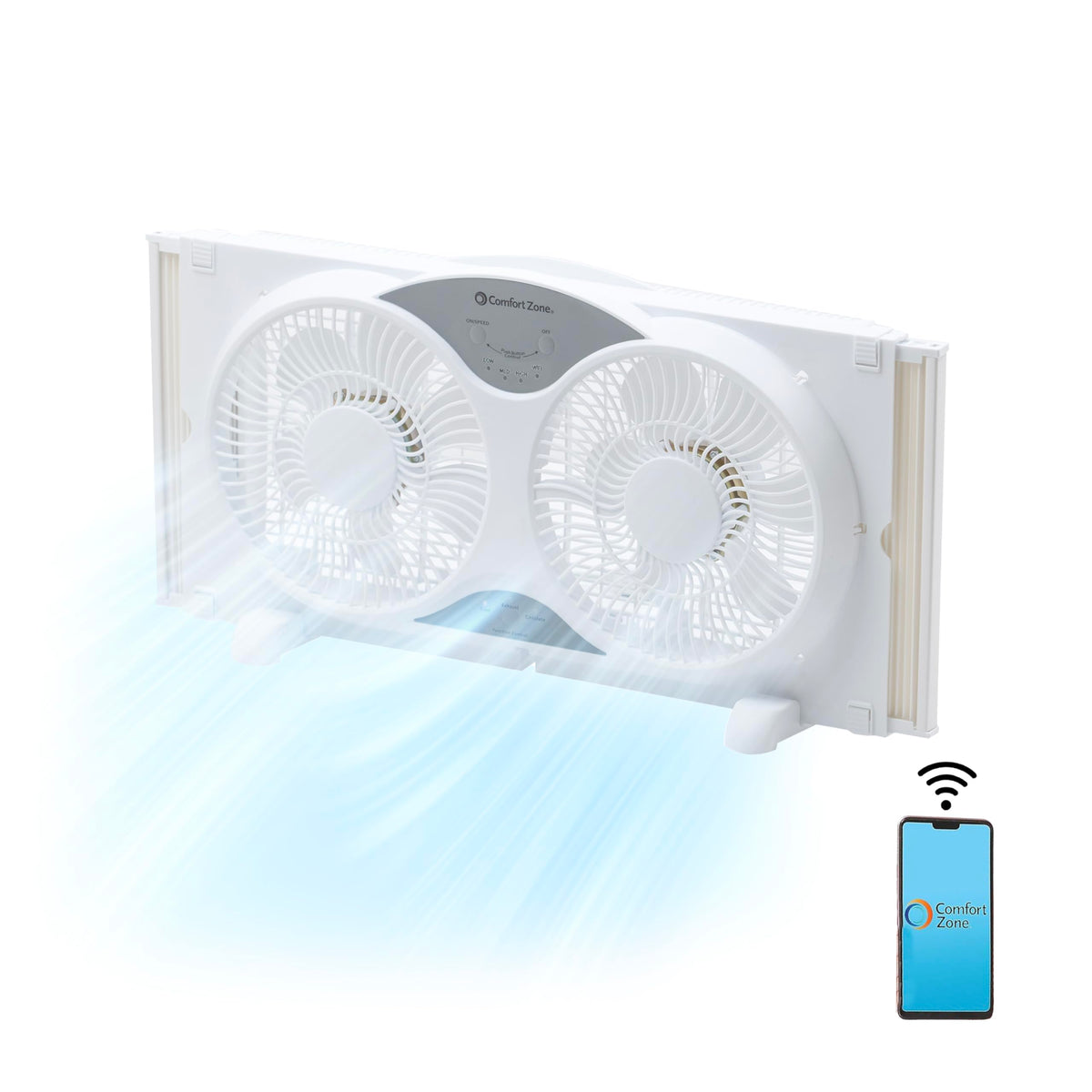 9-Inch Smart WiFi Twin Window Fan with App & Voice Control E8523
