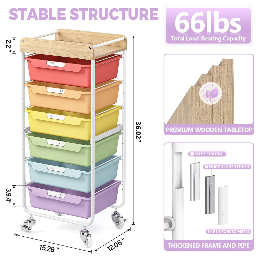 Utility Storage Cart with Drawer A9236
