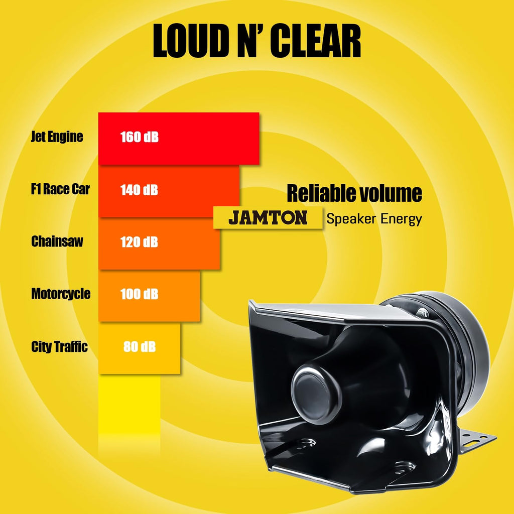 200W 12V 9 Tone Emergency Siren System with Loud Speaker Horn and Handheld Microphone U2574