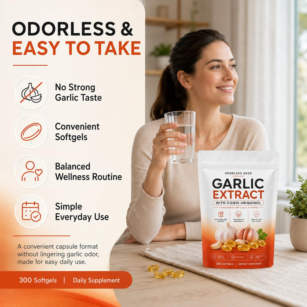 7500mg Odorless Aged Garlic Extract Softgels E87138