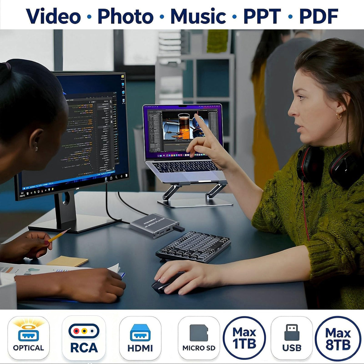 4K Full-HD USB microSD Digital Media Player N74431