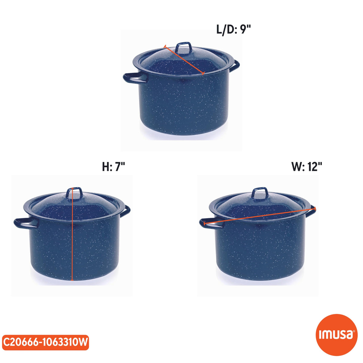 6 Qt Enamel Stock Pot V3087