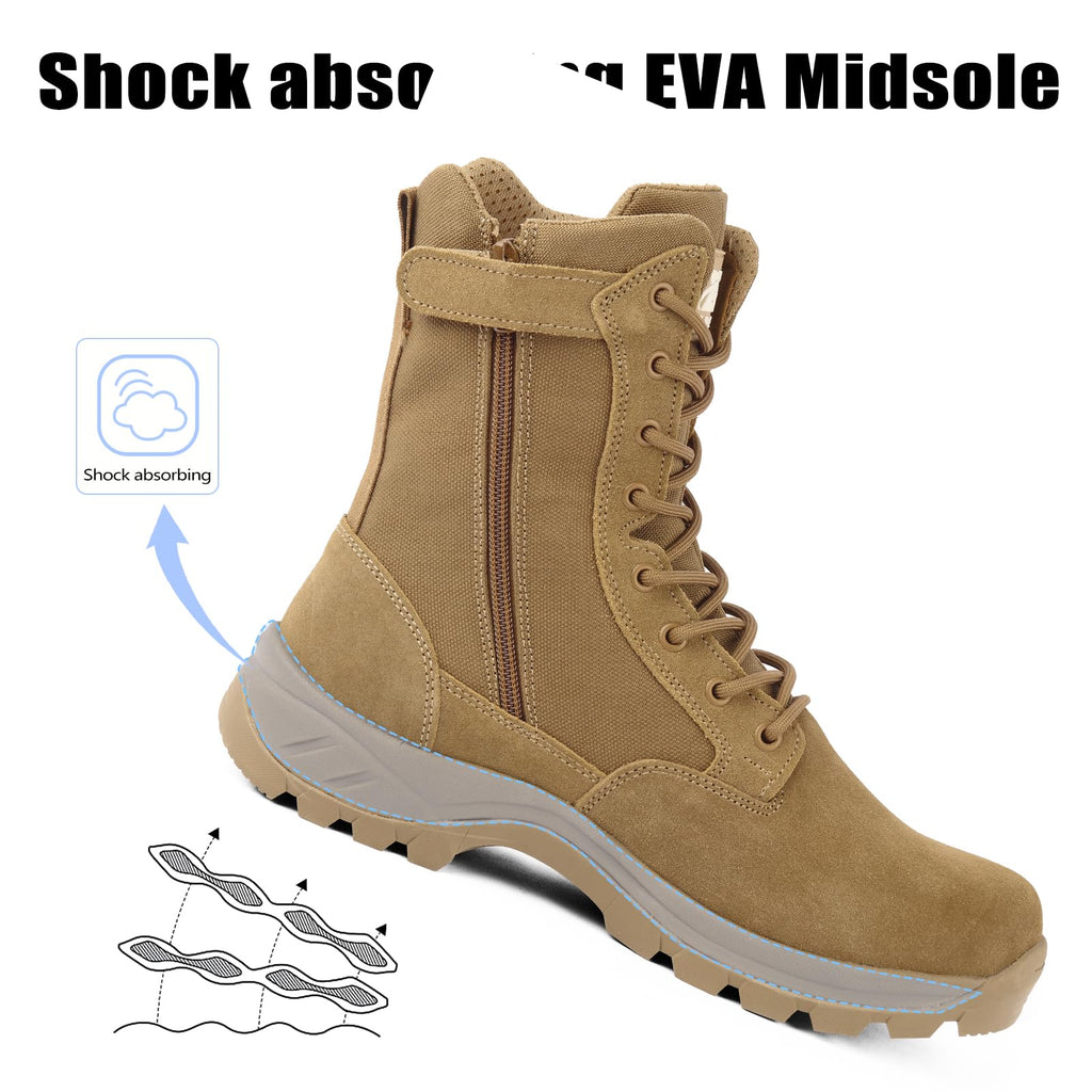 Lightweight Tactical Boots with Side Zipper C603357
