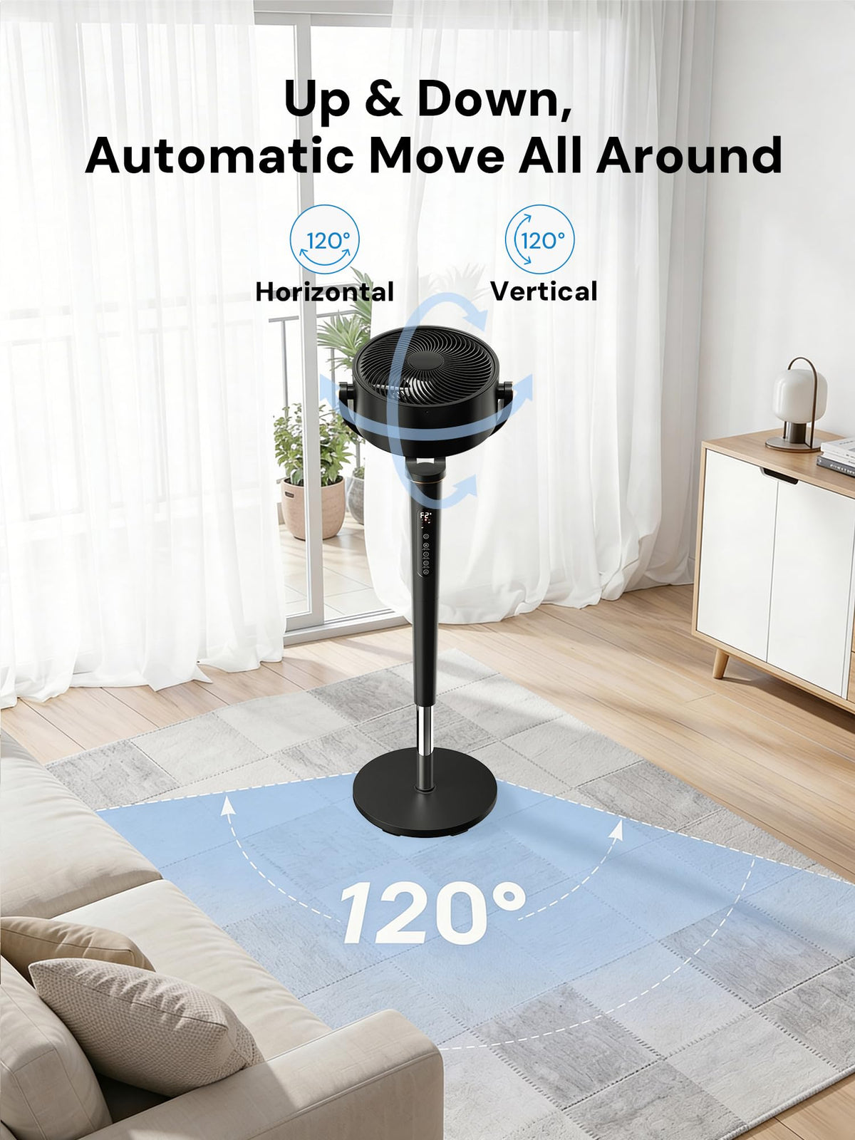 Smart 3D Oscillating Pedestal Fan with Remote O72100