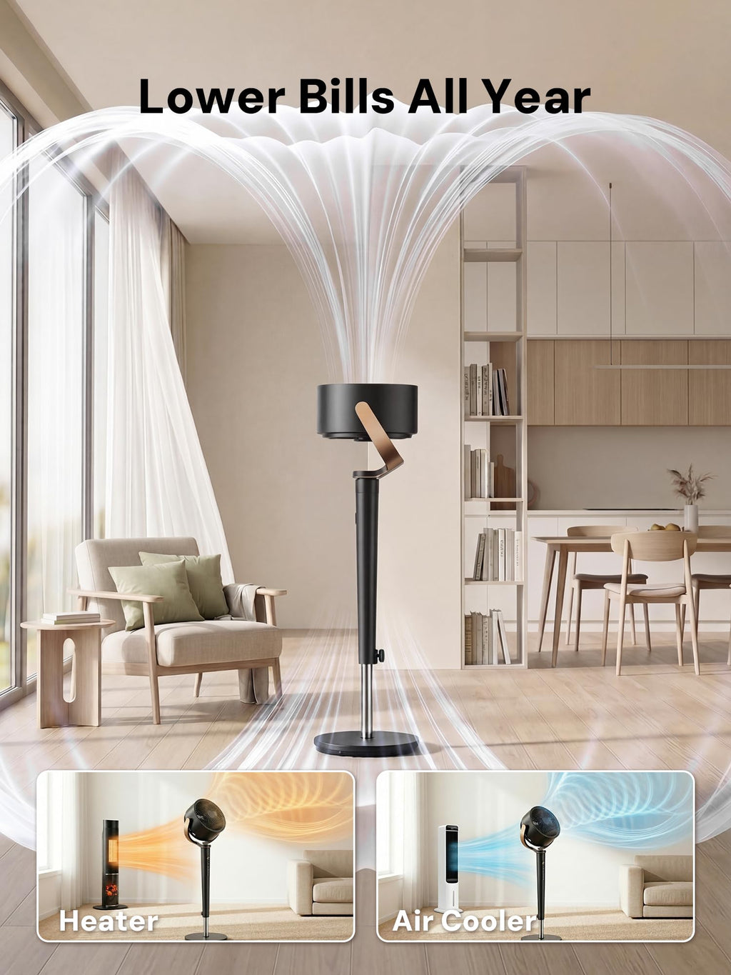 Smart 3D Oscillating Pedestal Fan with Remote O72100