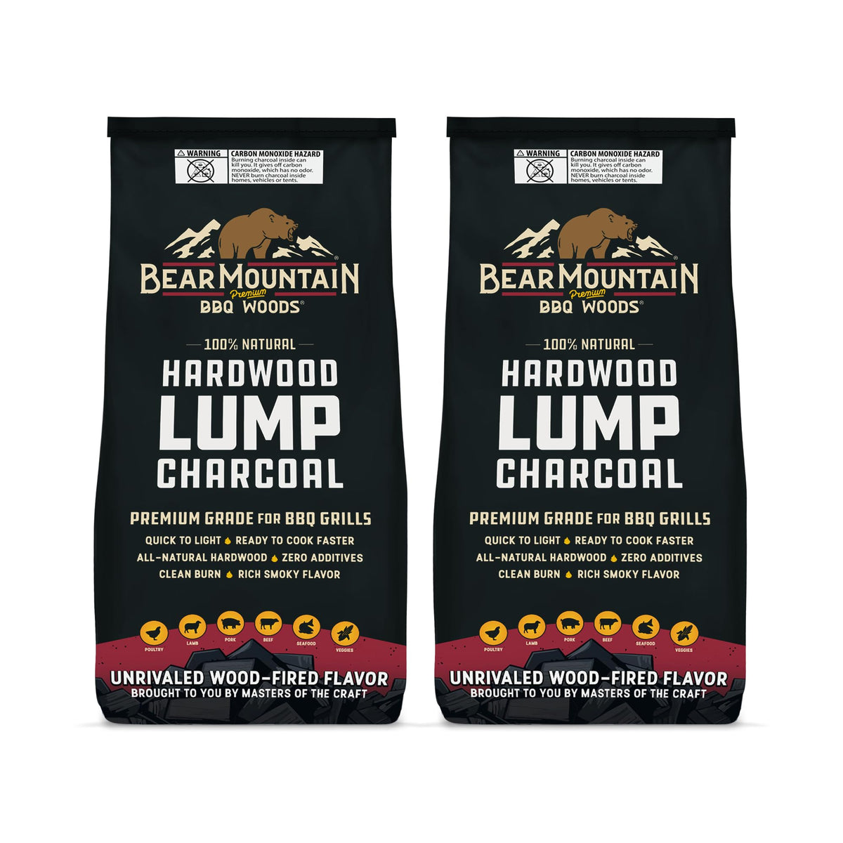 2 Pack Hardwood Lump Charcoal 8.8 Pounds A90508