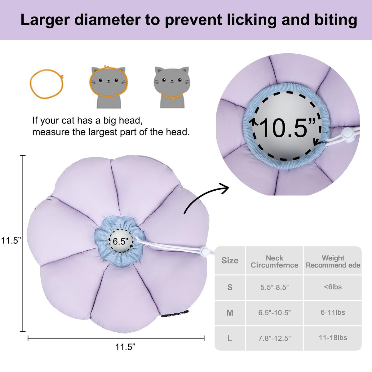 Waterproof Cat Recovery Cone Collar B9952