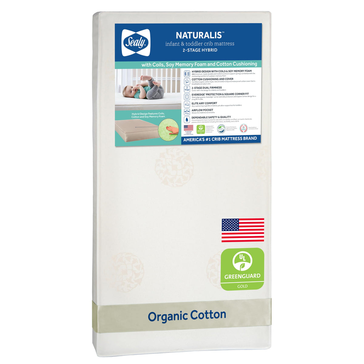 2 Stage Waterproof Crib Mattress A2263