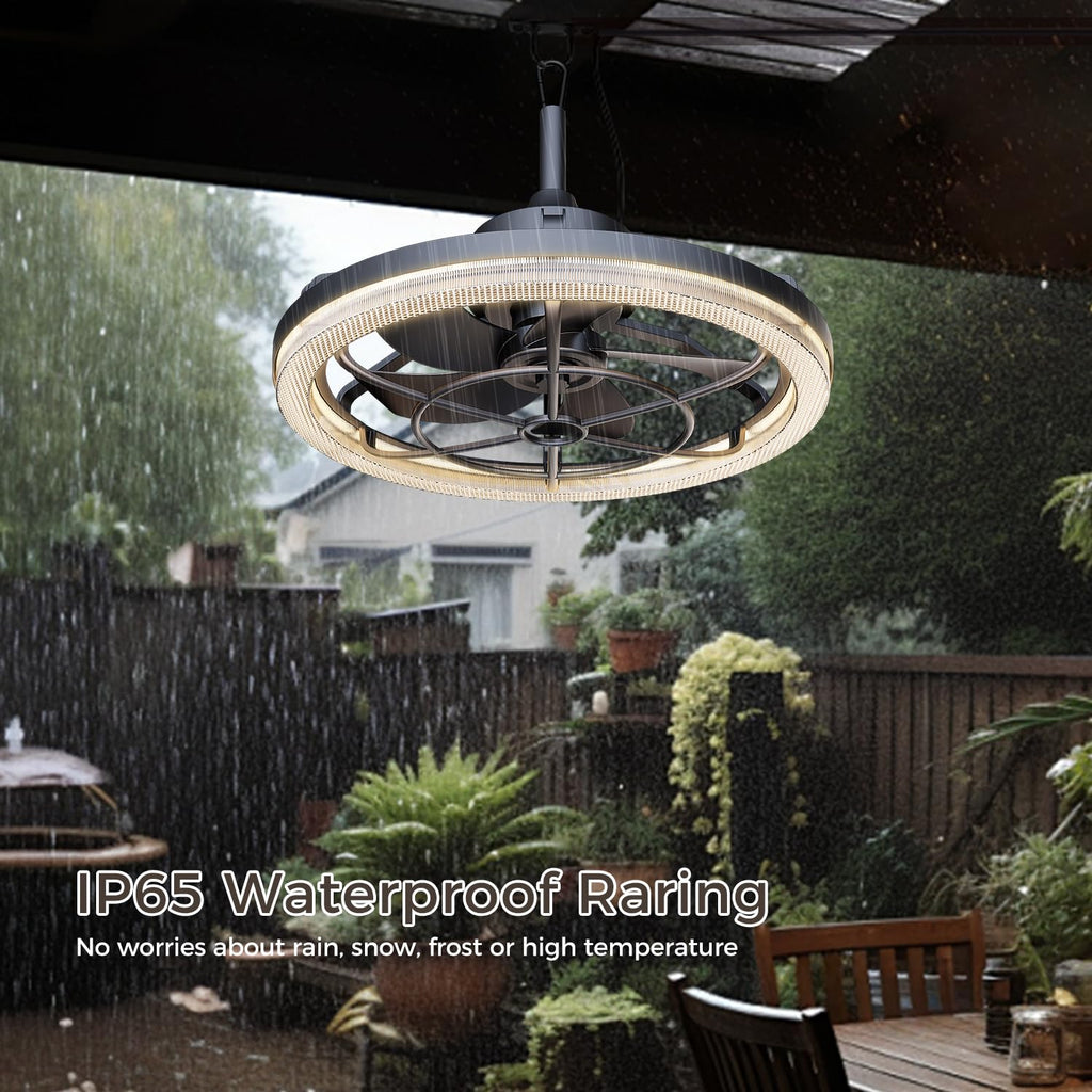 20" Outdoor Ceiling Fan with Light P2367