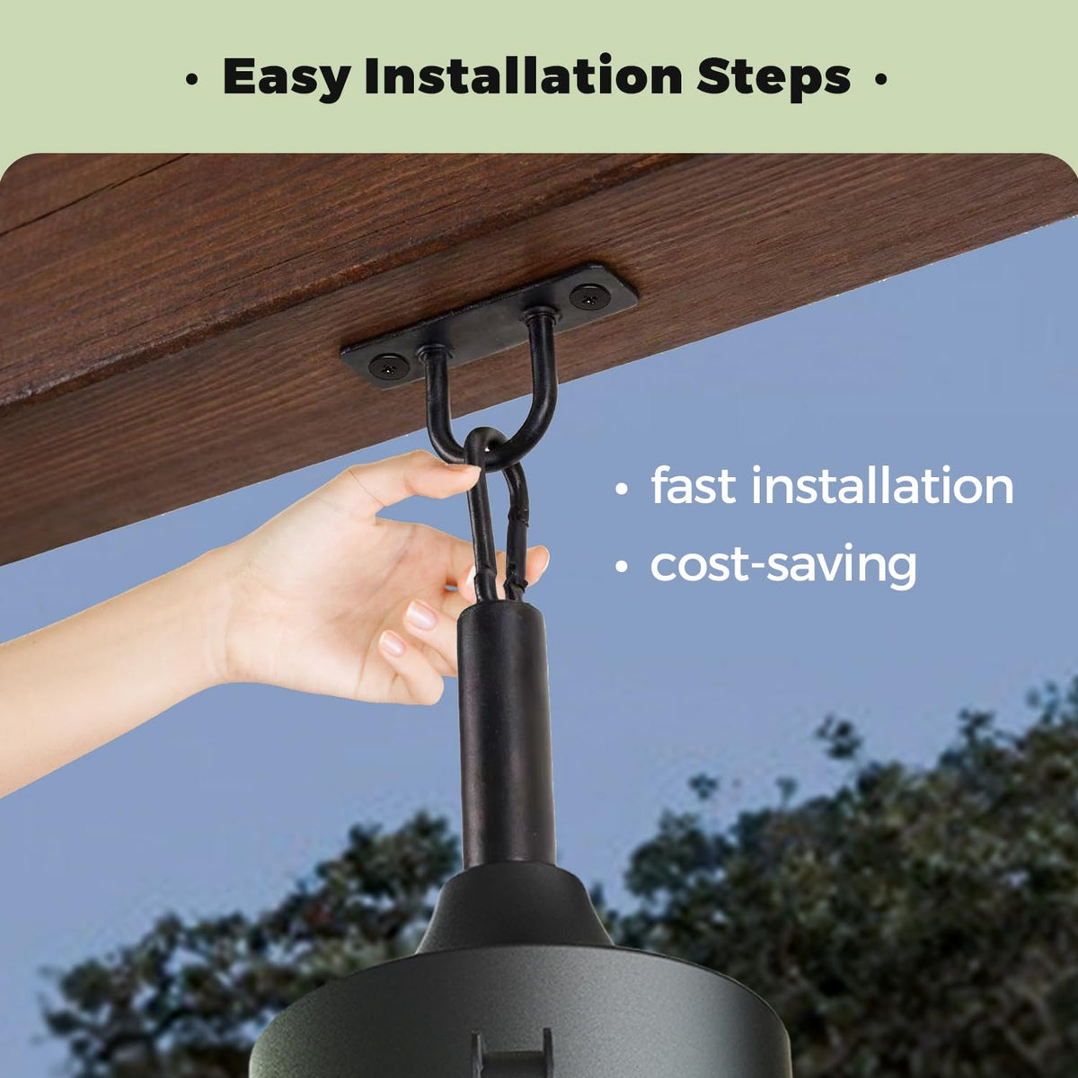 20" Outdoor Ceiling Fan with Light P2367