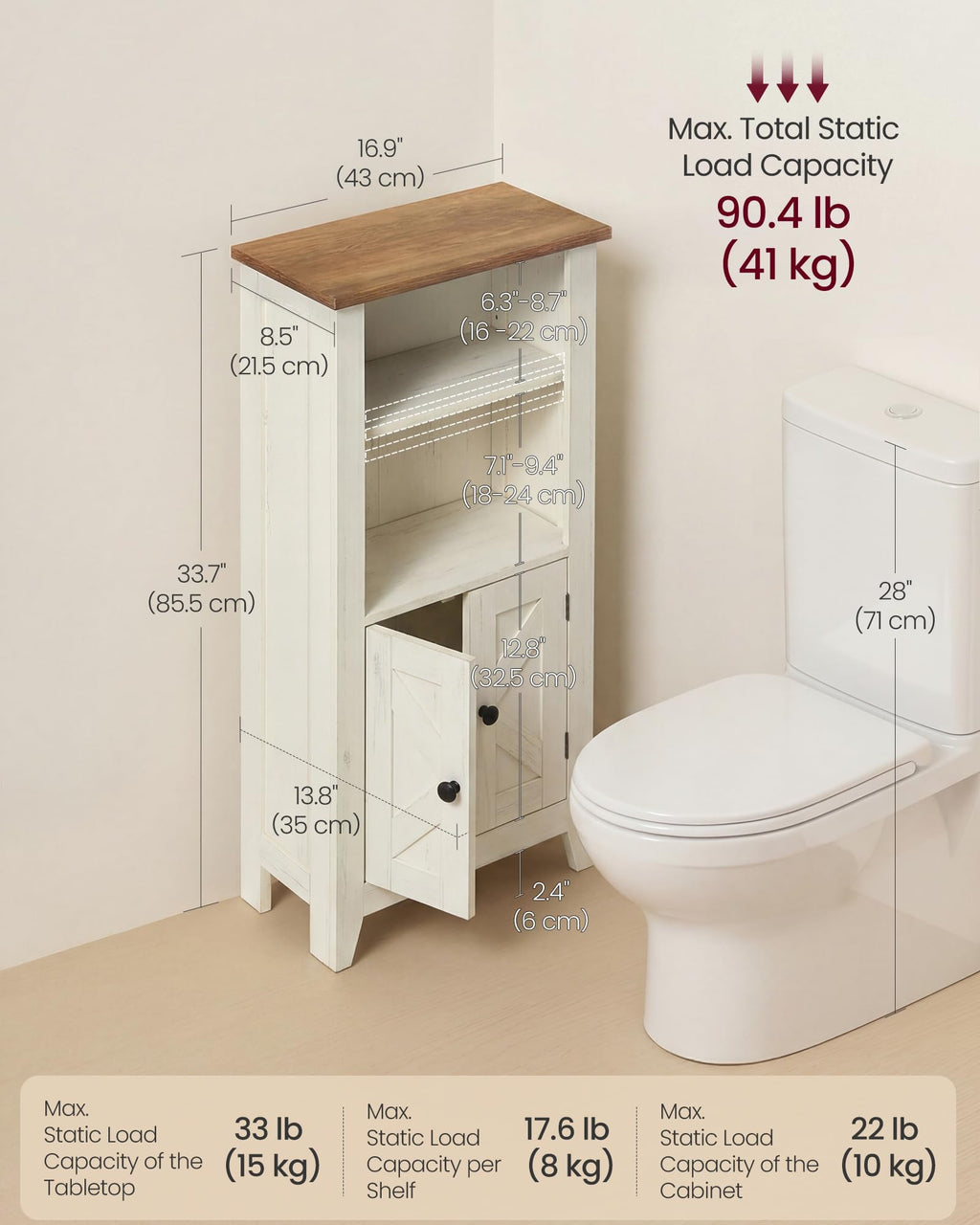 Farmhouse Storage Cabinet with 2 Barn Doors M18454