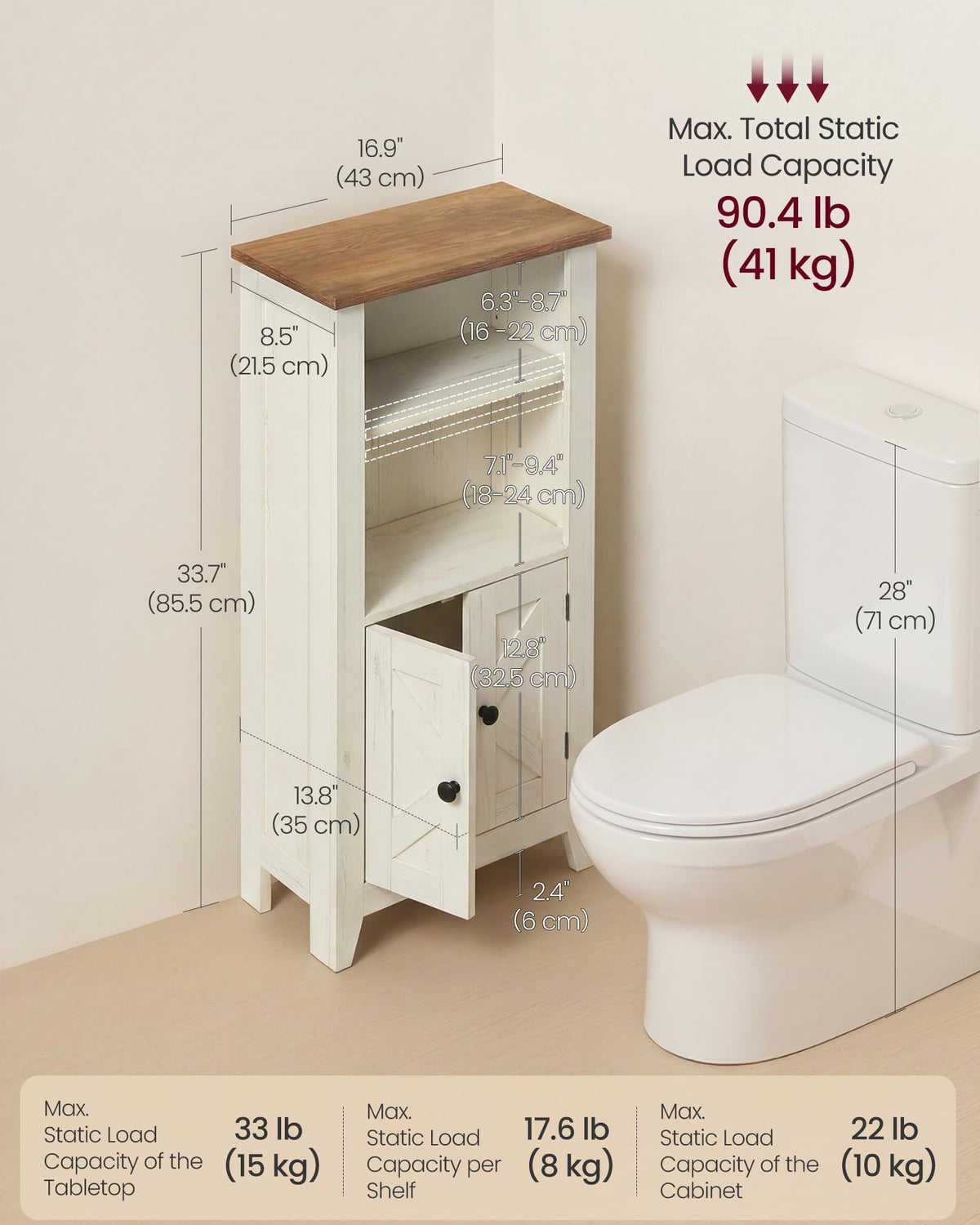 Farmhouse Storage Cabinet with 2 Barn Doors M18454