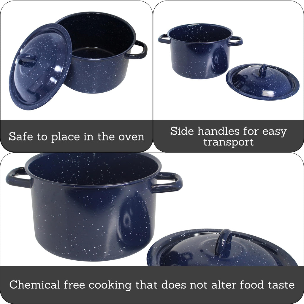 6 Qt Enamel Stock Pot V3087