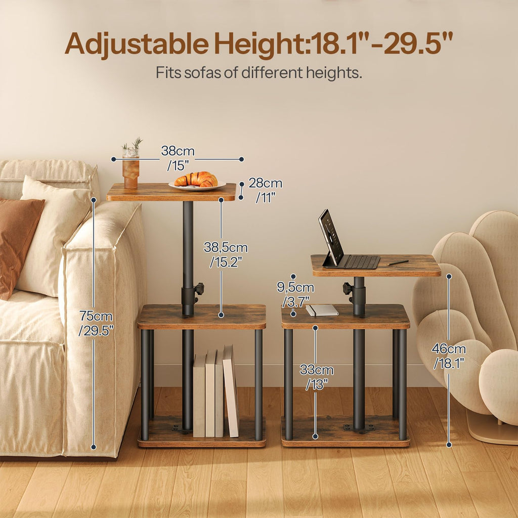 360° Rotating Height Adjustable End Table S62247