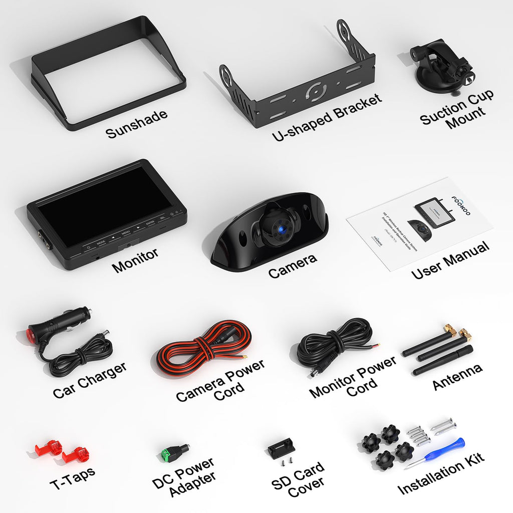 7" Wireless Backup Camera System S903
