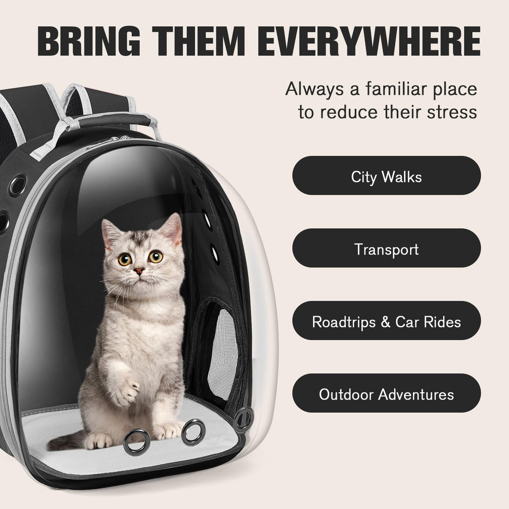 Black Cat Pet Carrier Backpack L689