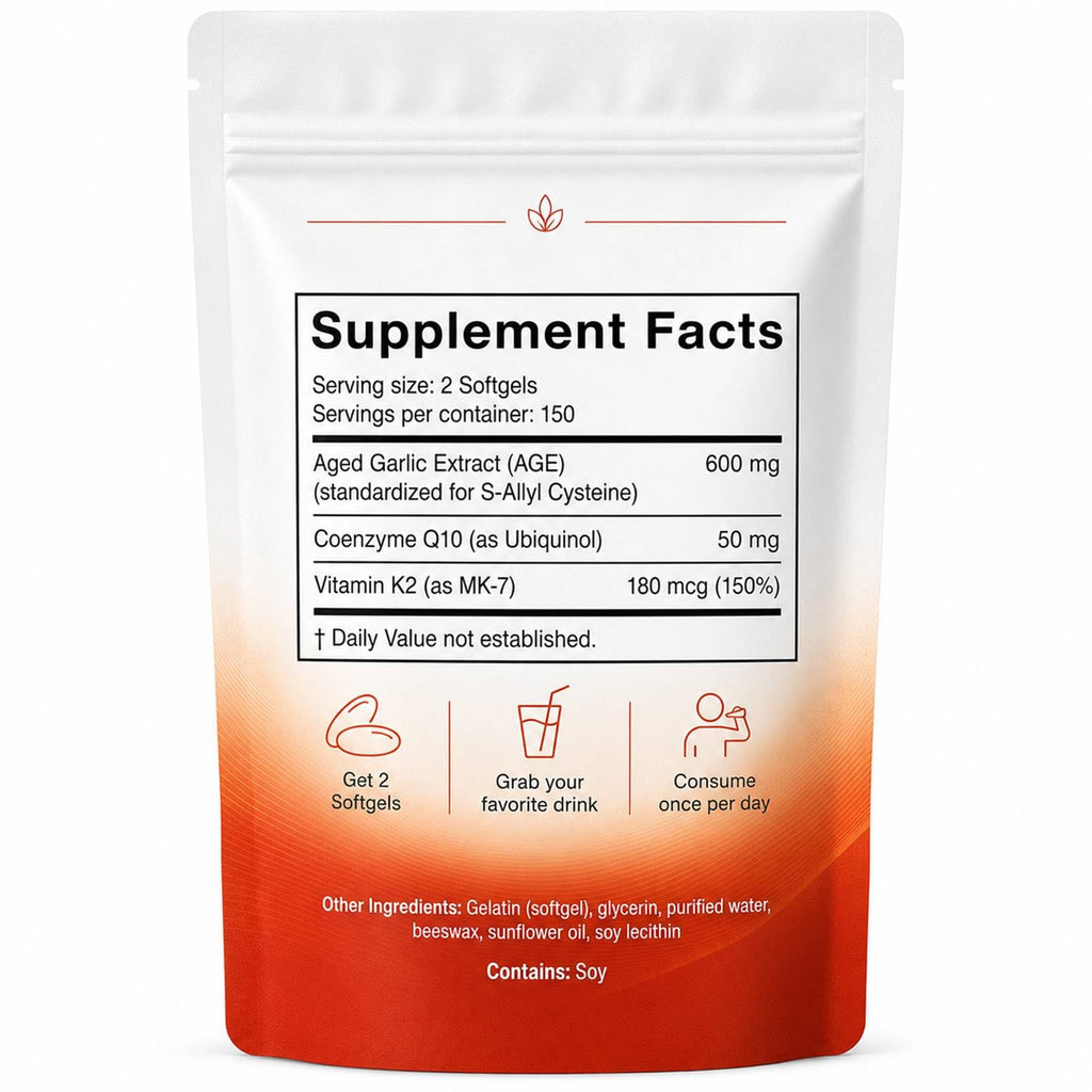 7500mg Odorless Aged Garlic Extract Softgels E87138