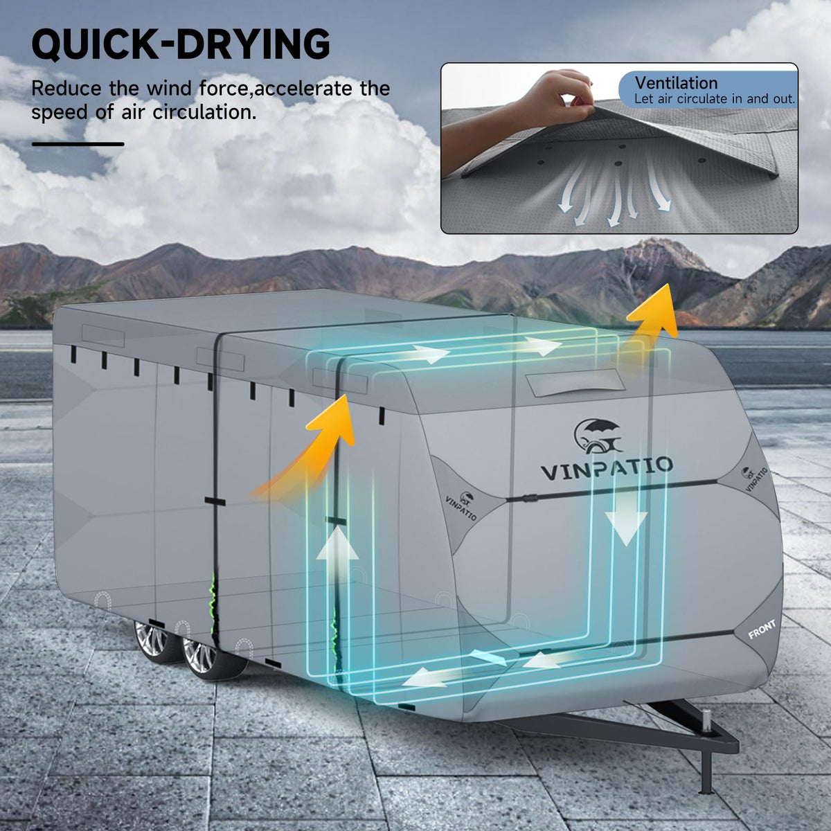 7 Layers Travel Trailer Cover Fits 30'-33' B75805