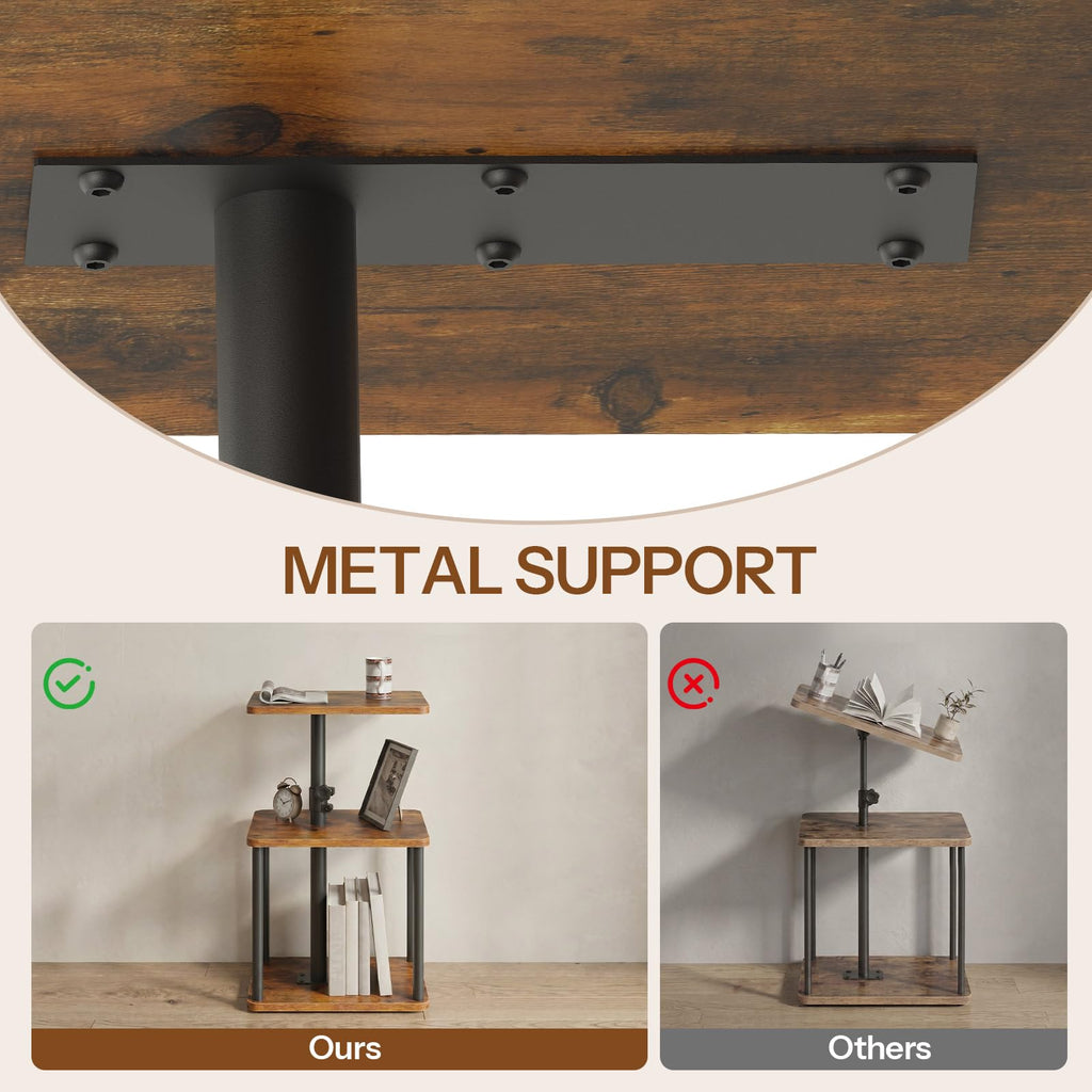 360° Rotating Height Adjustable End Table S62247