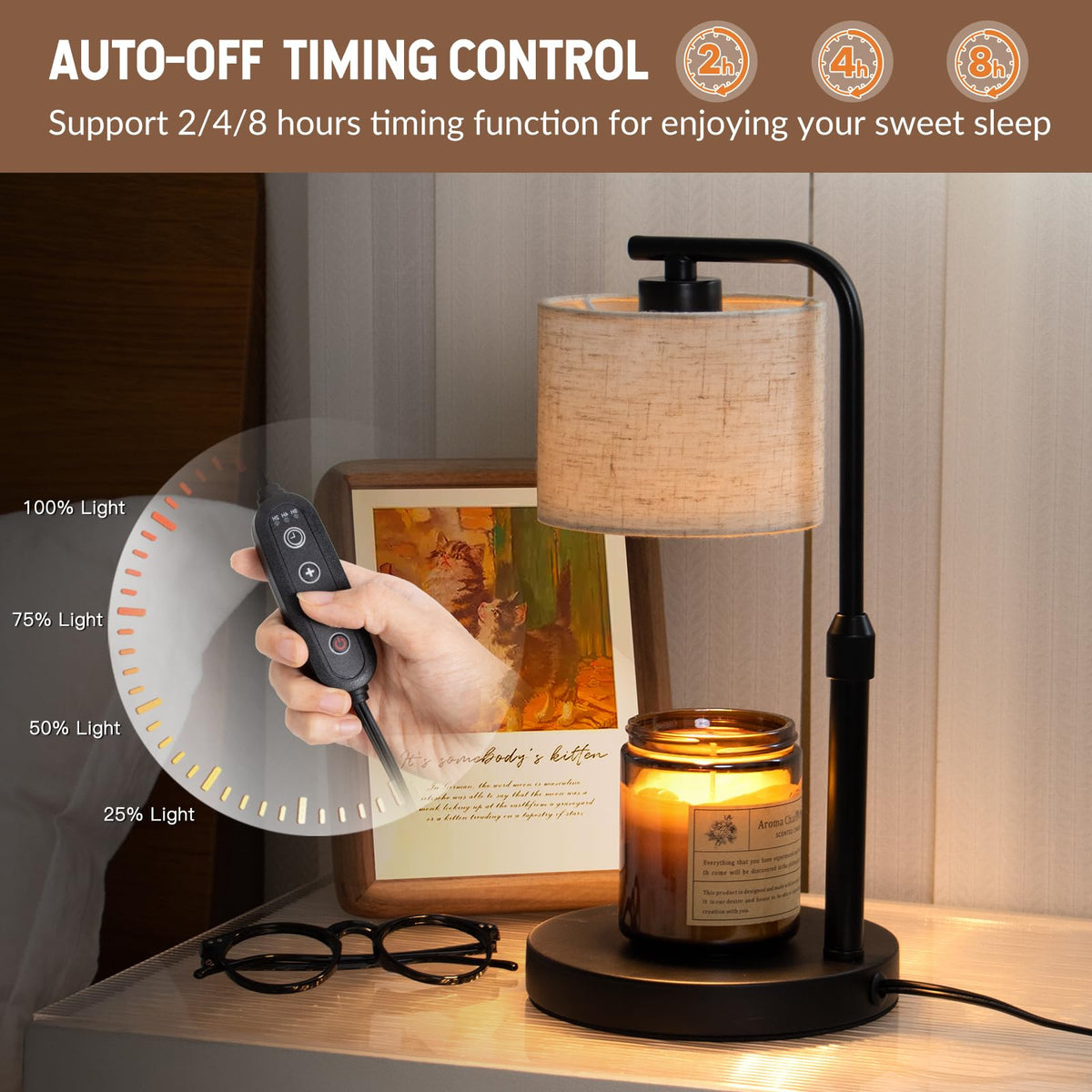 Dimmable Candle Warmer Lamp with Timer X564