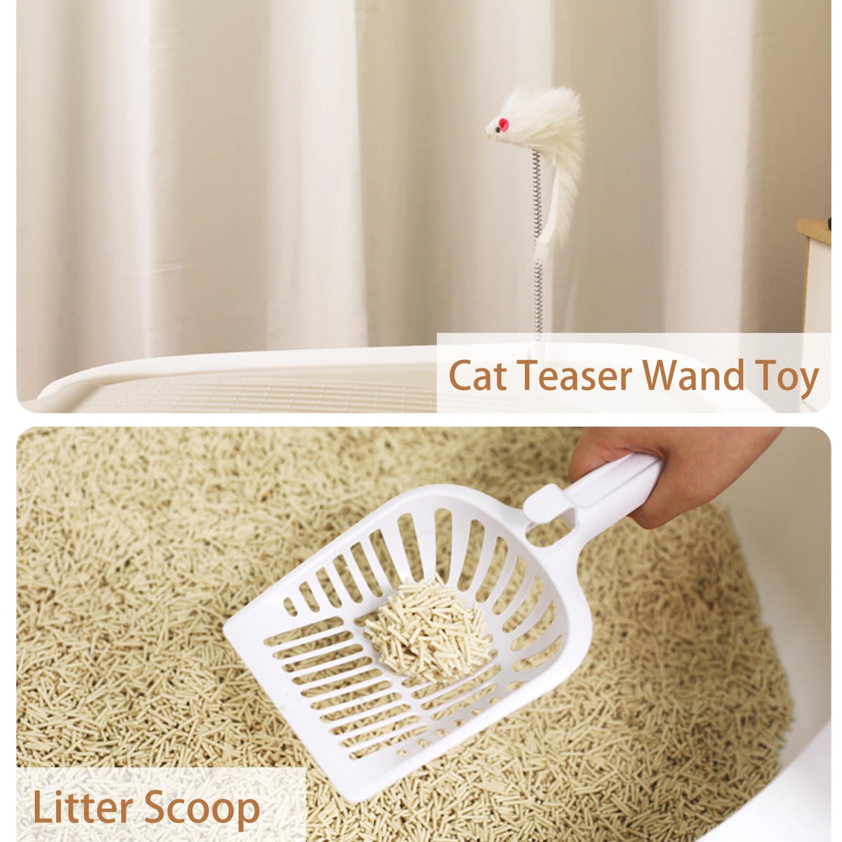 Molded Cat Litter Box with Scoop U57089