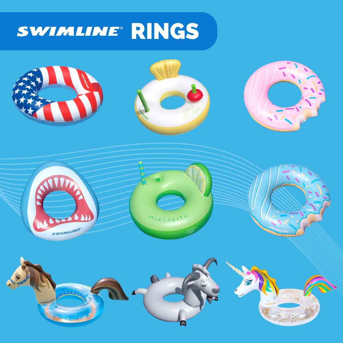 Inflatable Vinyl Pool Ring J185639
