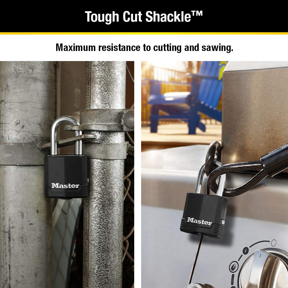 Heavy-Duty Keyed Outdoor Padlock 4-Pack X701099