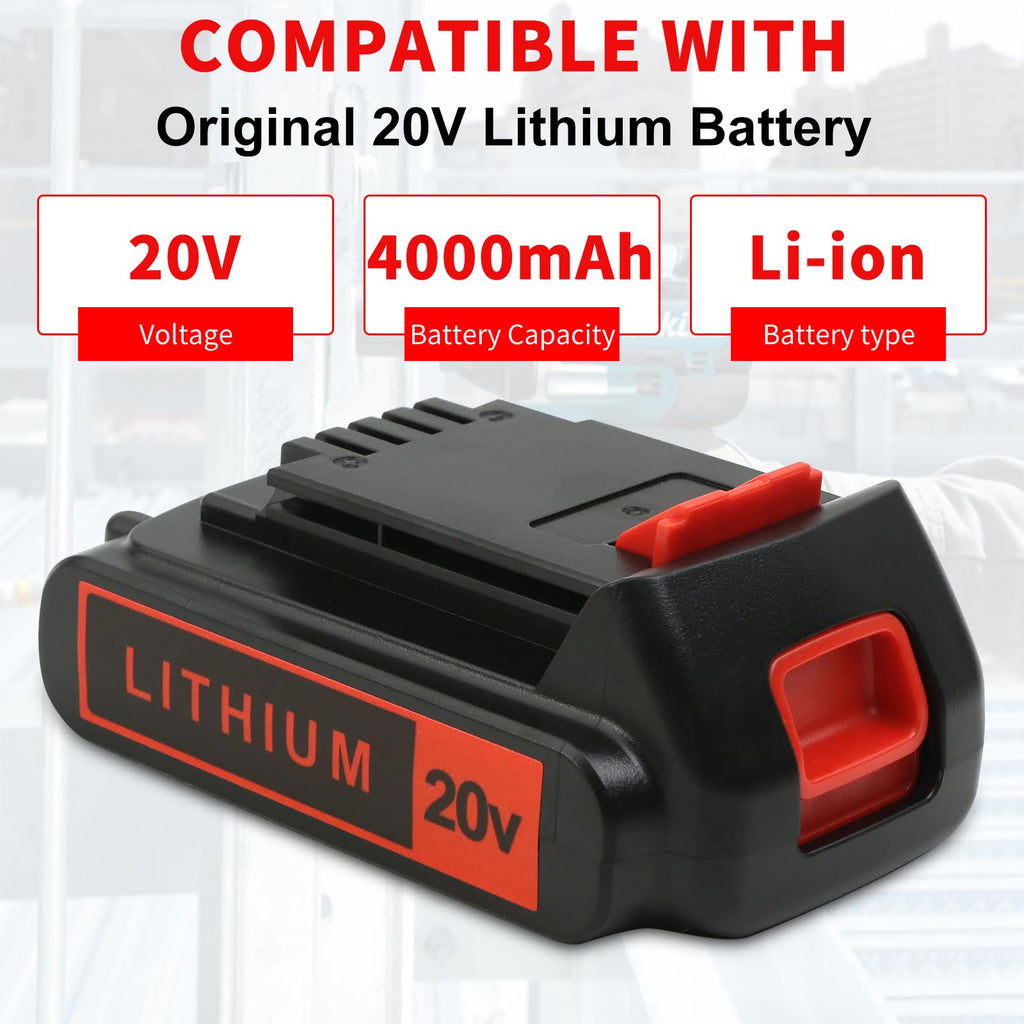 20V 4.0Ah Lithium Battery 2 Pack W4584