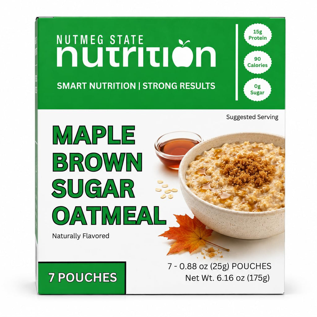 High Protein Instant Oatmeal Mix, 15g Protein, 7 Servings, Maple Brown Sugar F783