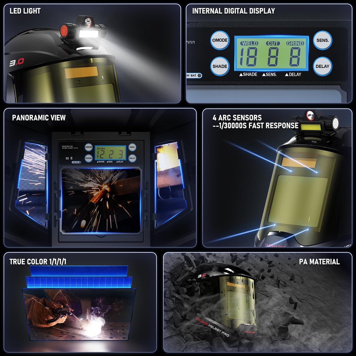 Auto Darkening Welding Helmet L7827