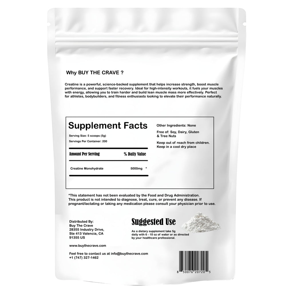 Micronized Creatine Monohydrate Powder Unflavored Gluten-Free 1000g M924