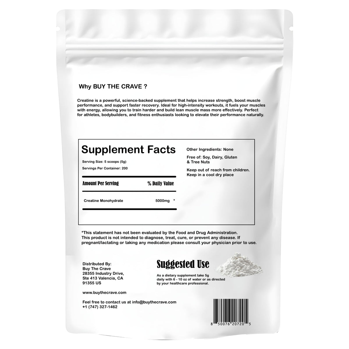 Micronized Creatine Monohydrate Powder Unflavored Gluten-Free 1000g M924