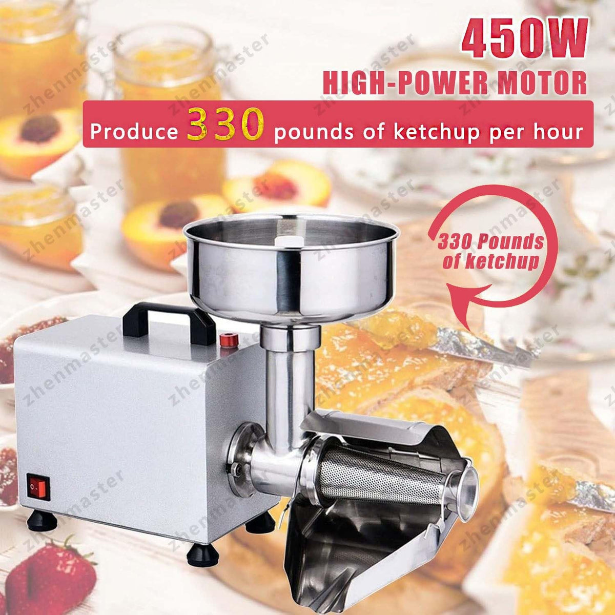 450W Stainless Steel Electric Tomato Strainer and Sauce Maker I561