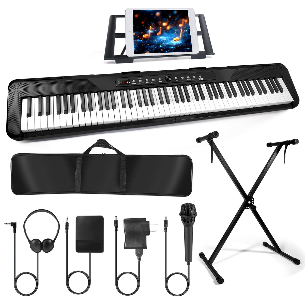 88 Key Semi Weighted Digital Piano with Sustain Pedal K905097
