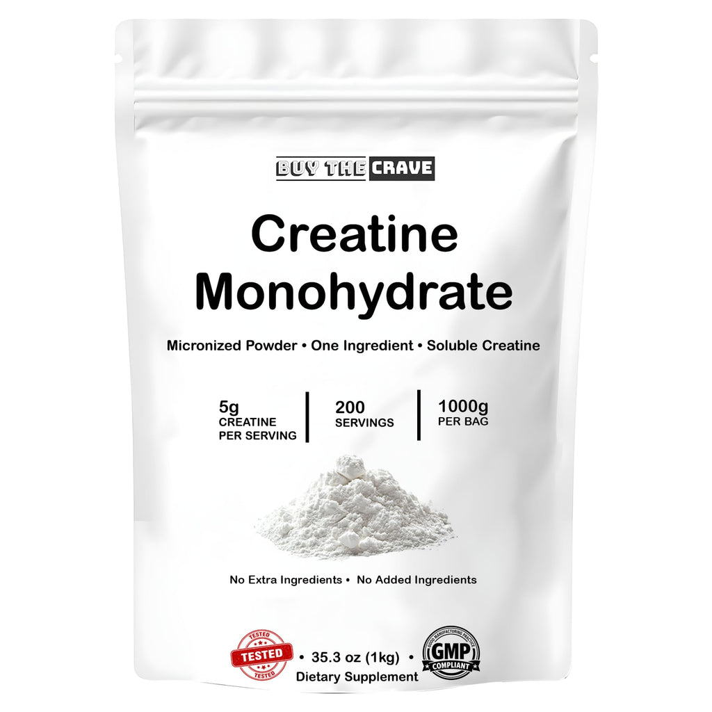 Micronized Creatine Monohydrate Powder Unflavored Gluten-Free 1000g M924