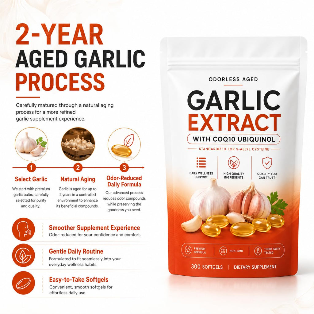 7500mg Odorless Aged Garlic Extract Softgels E87138