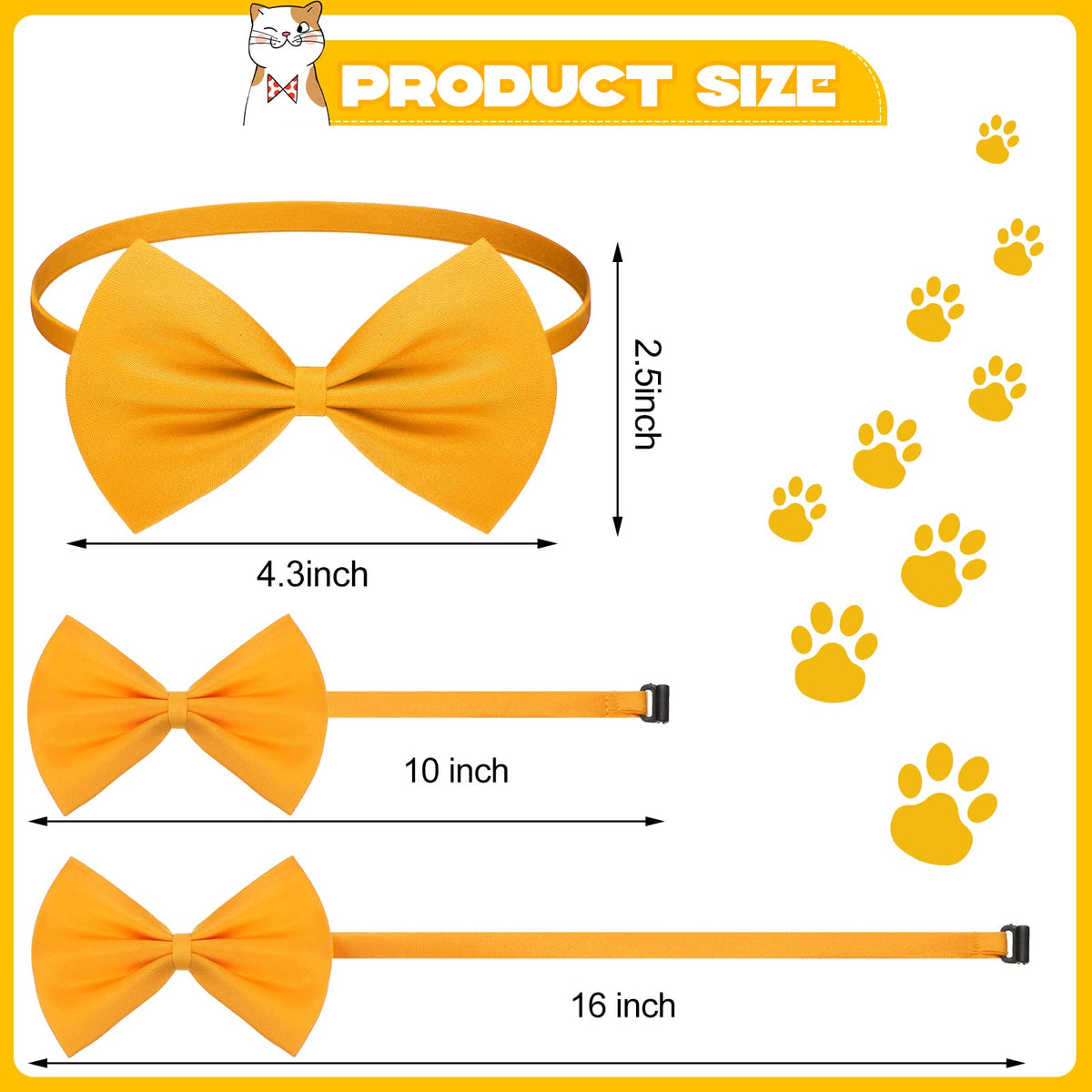 120 Pcs Dog Bow Ties with Adjustable Collar B924274
