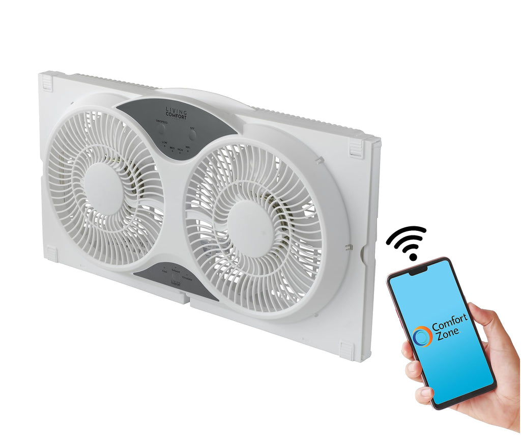 9-Inch Smart WiFi Twin Window Fan with App & Voice Control E8523