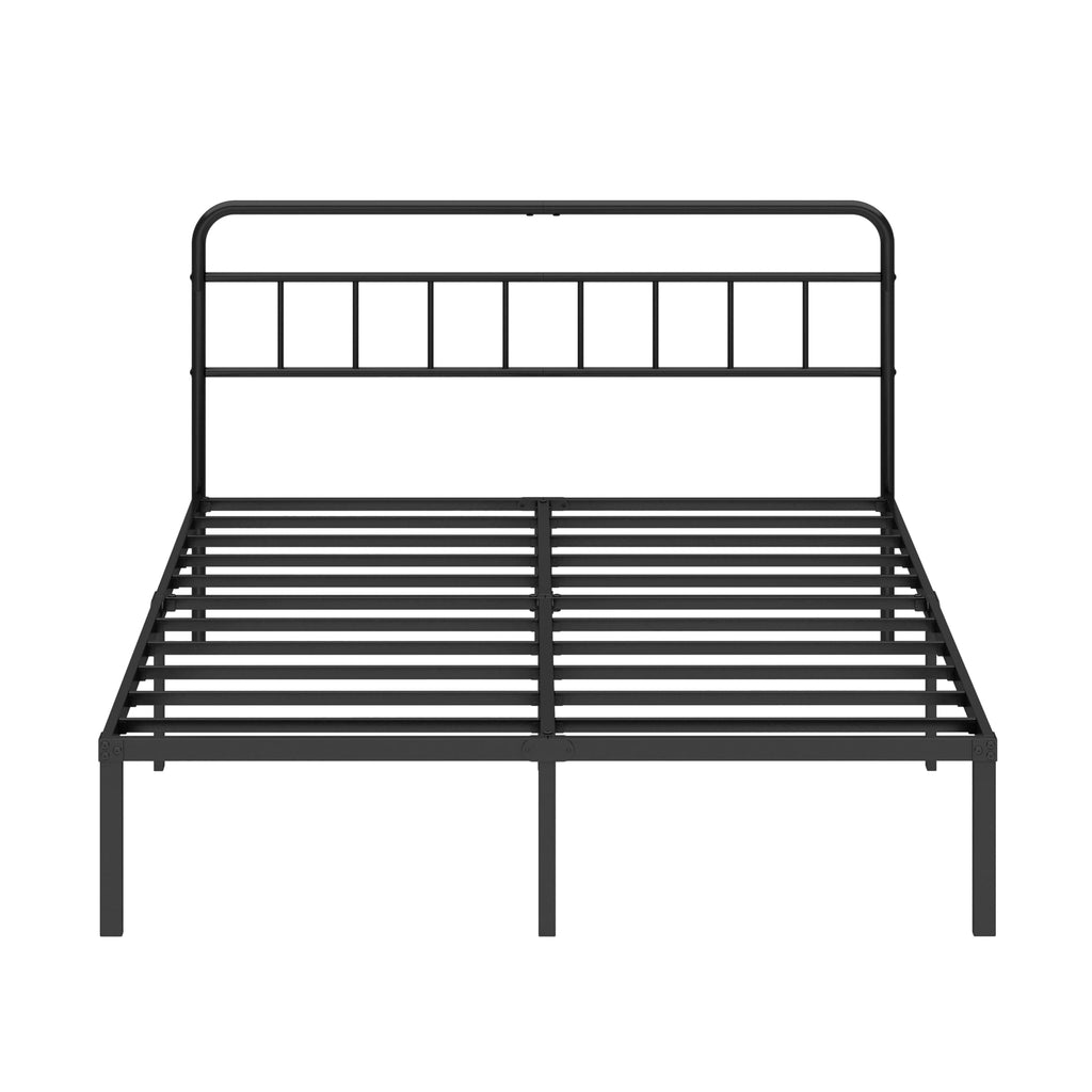 Black Queen Bed Frame with Headboard U490