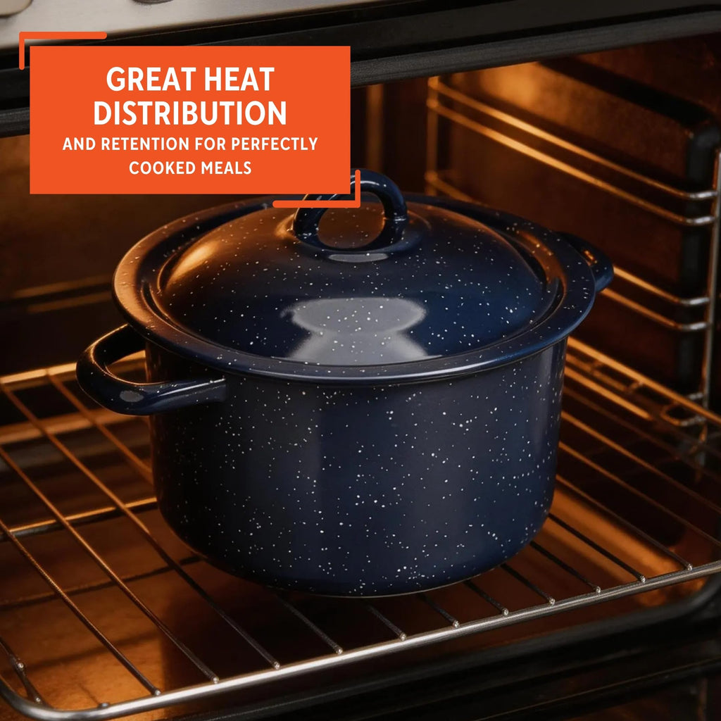 6 Qt Enamel Stock Pot V3087