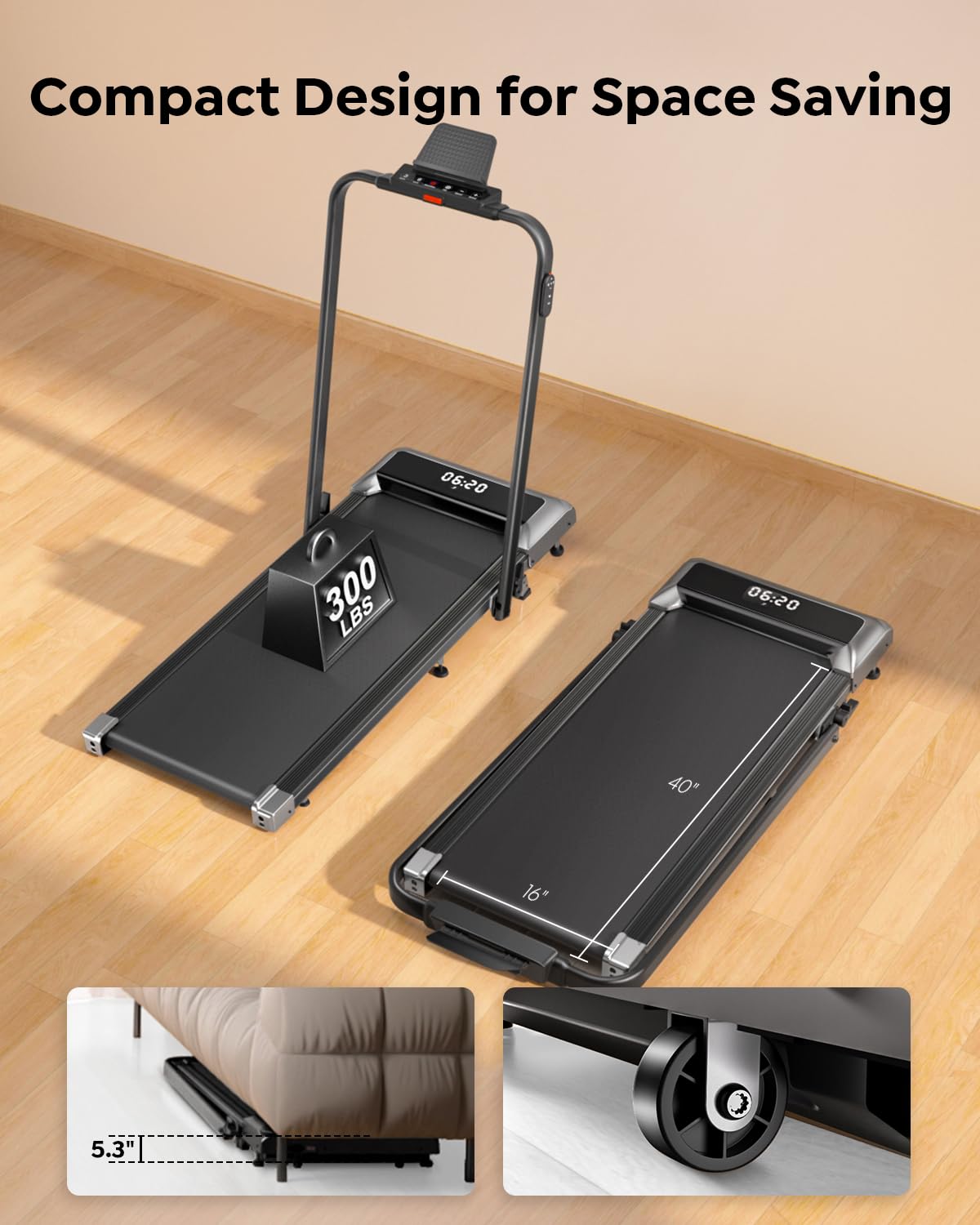 Foldable Treadmill with Incline F489130