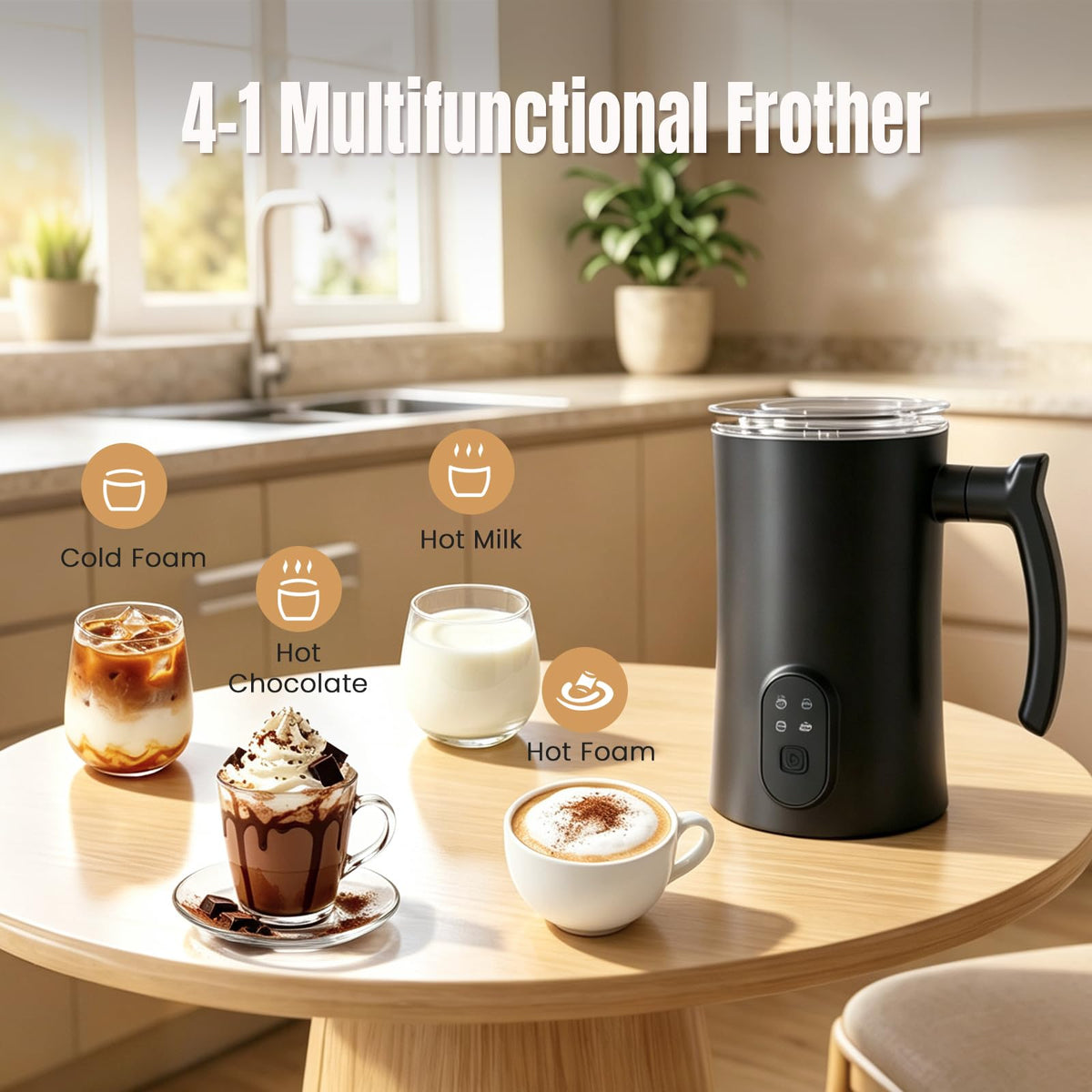 4-in-1 Milk Frother and Steamer V119780